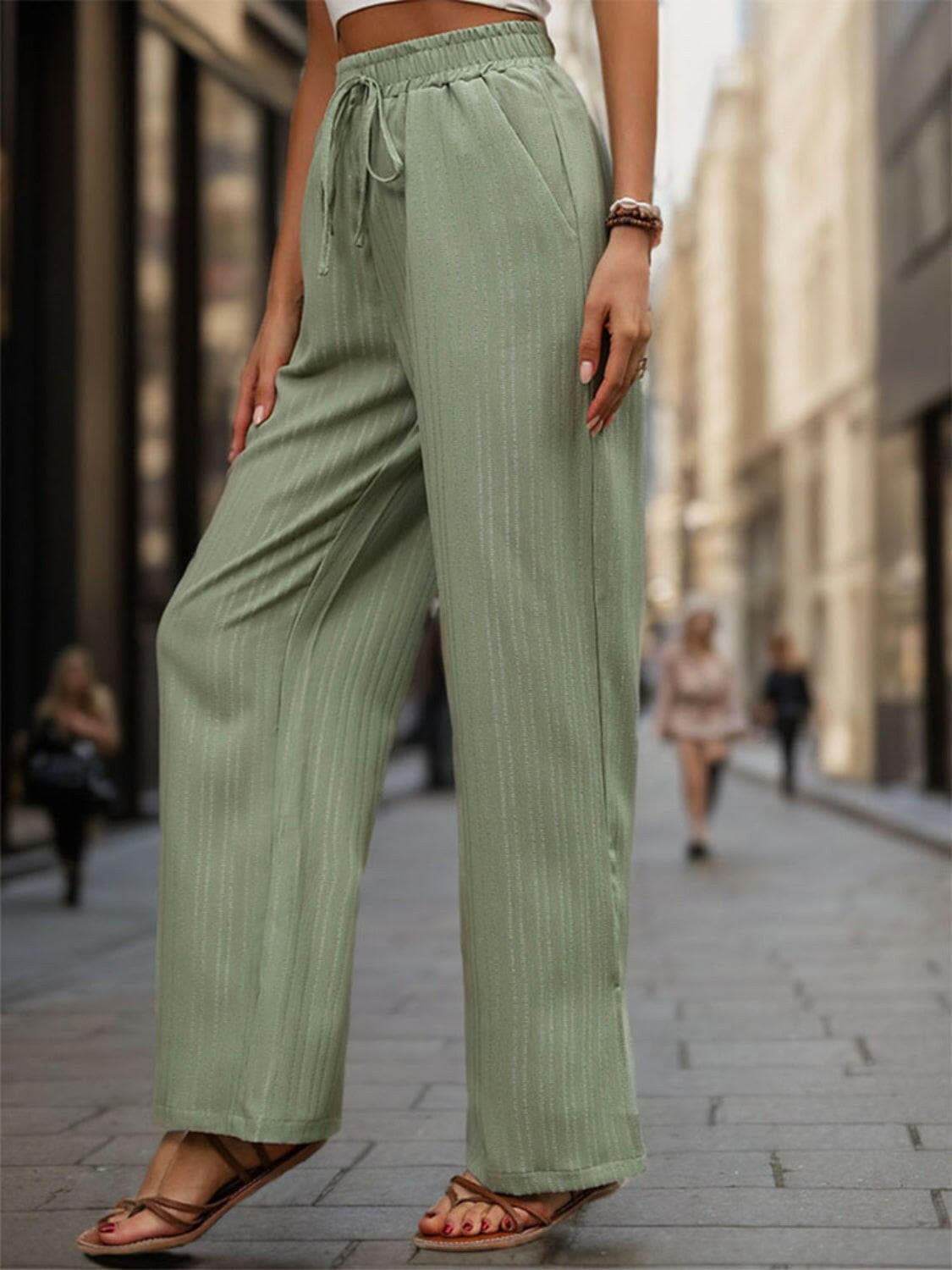 High Waist Wide Leg Pants.