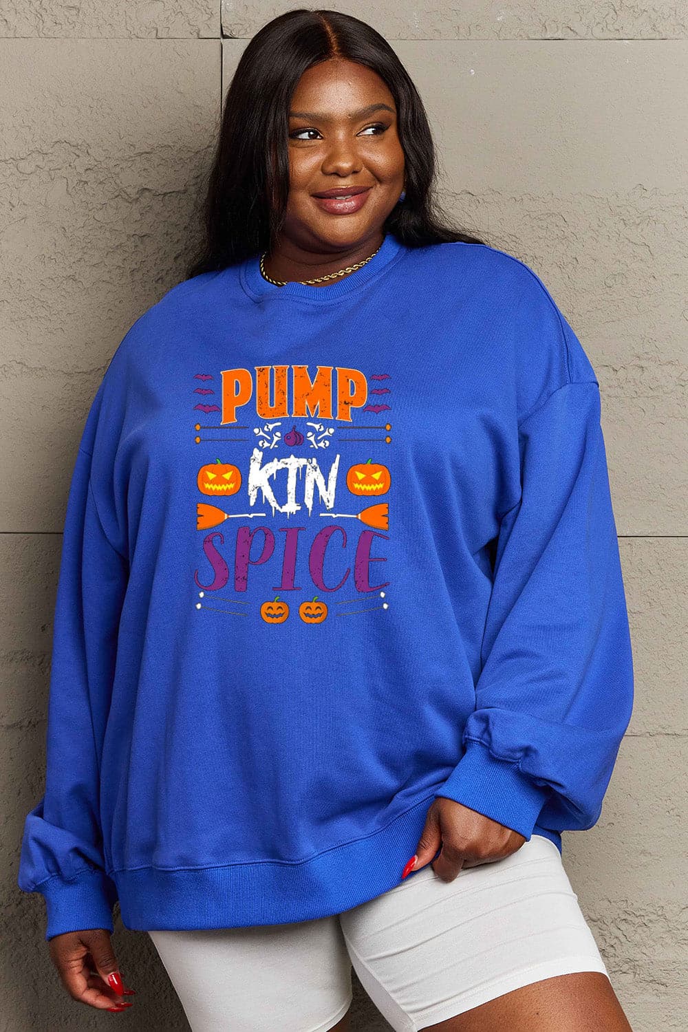 Simply Love Full Size PUMPKIN SPICE Graphic Sweatshirt.