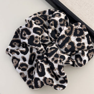 Wild print polyester hair scrunchy