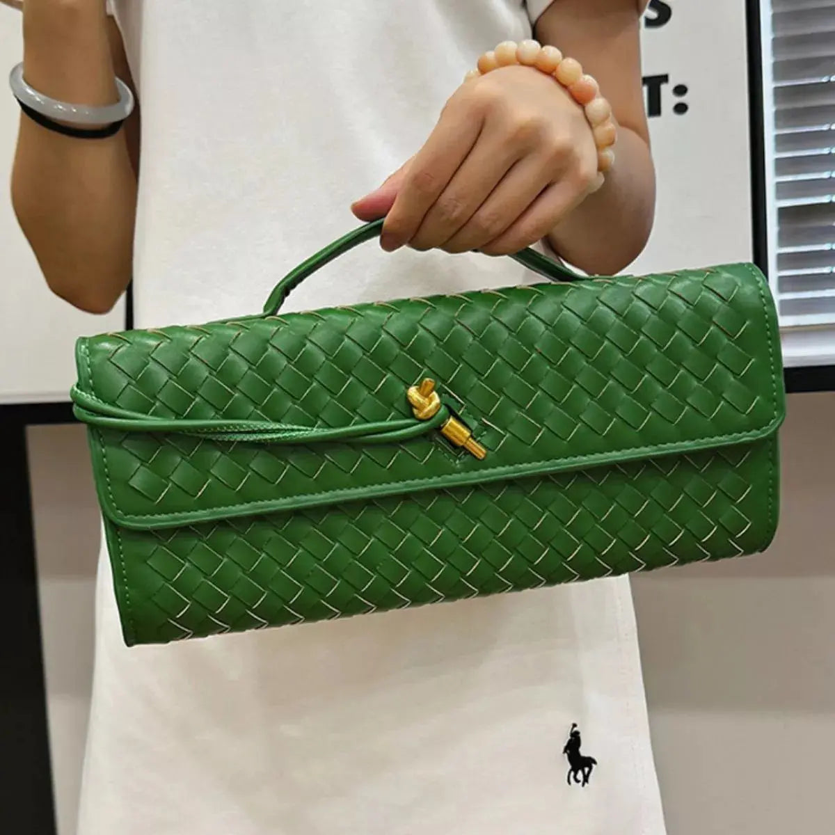 Woven Leather Crossbody Bag Simply Love