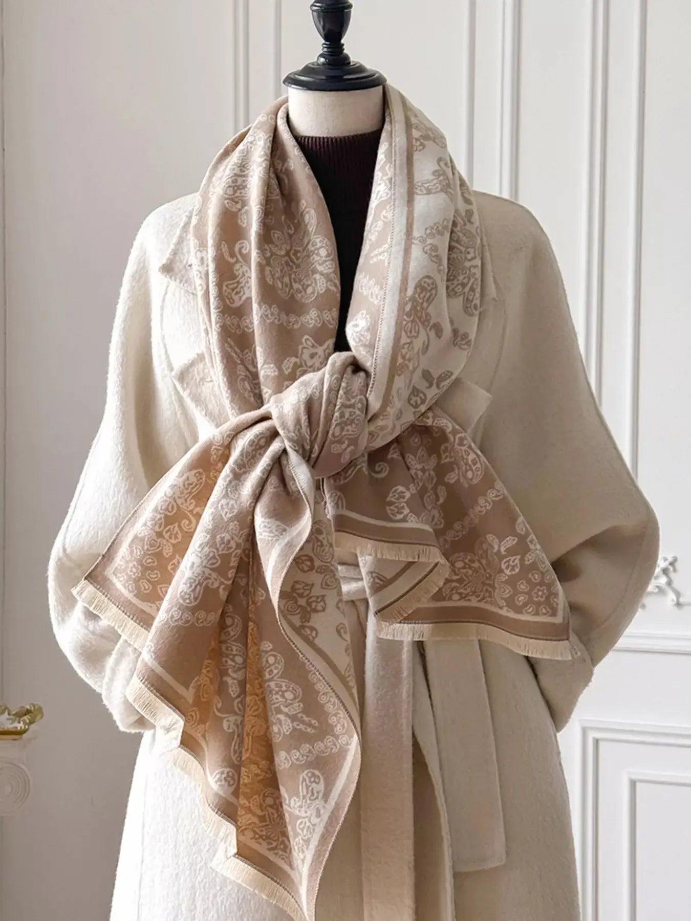 Raw Hem Knitted Scarf Simply Love