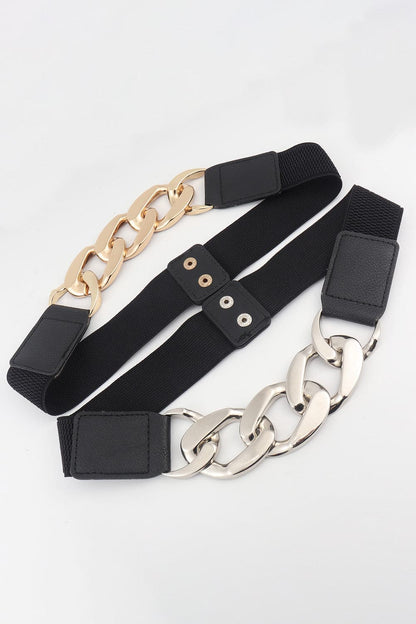 Chain Detail Elastic Belt.