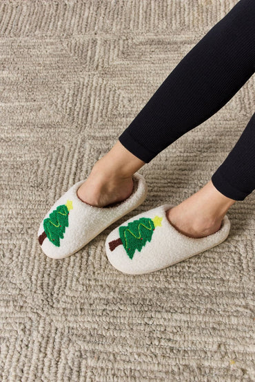 Melody Christmas Tree Cozy Slippers.