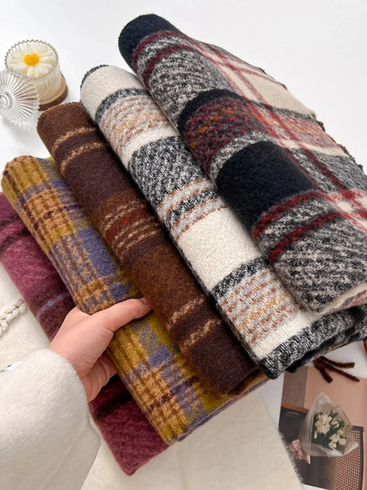 Warm Plaid Winter Scarf Simply Love