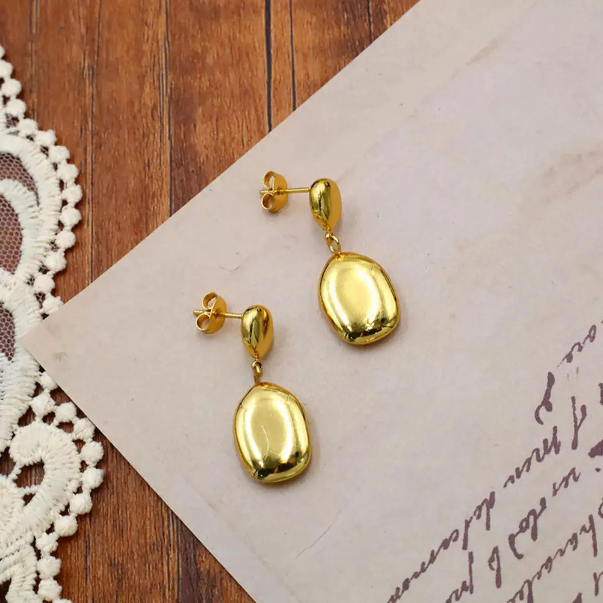 18K Gold-Plated Drop Earrings Simply Love