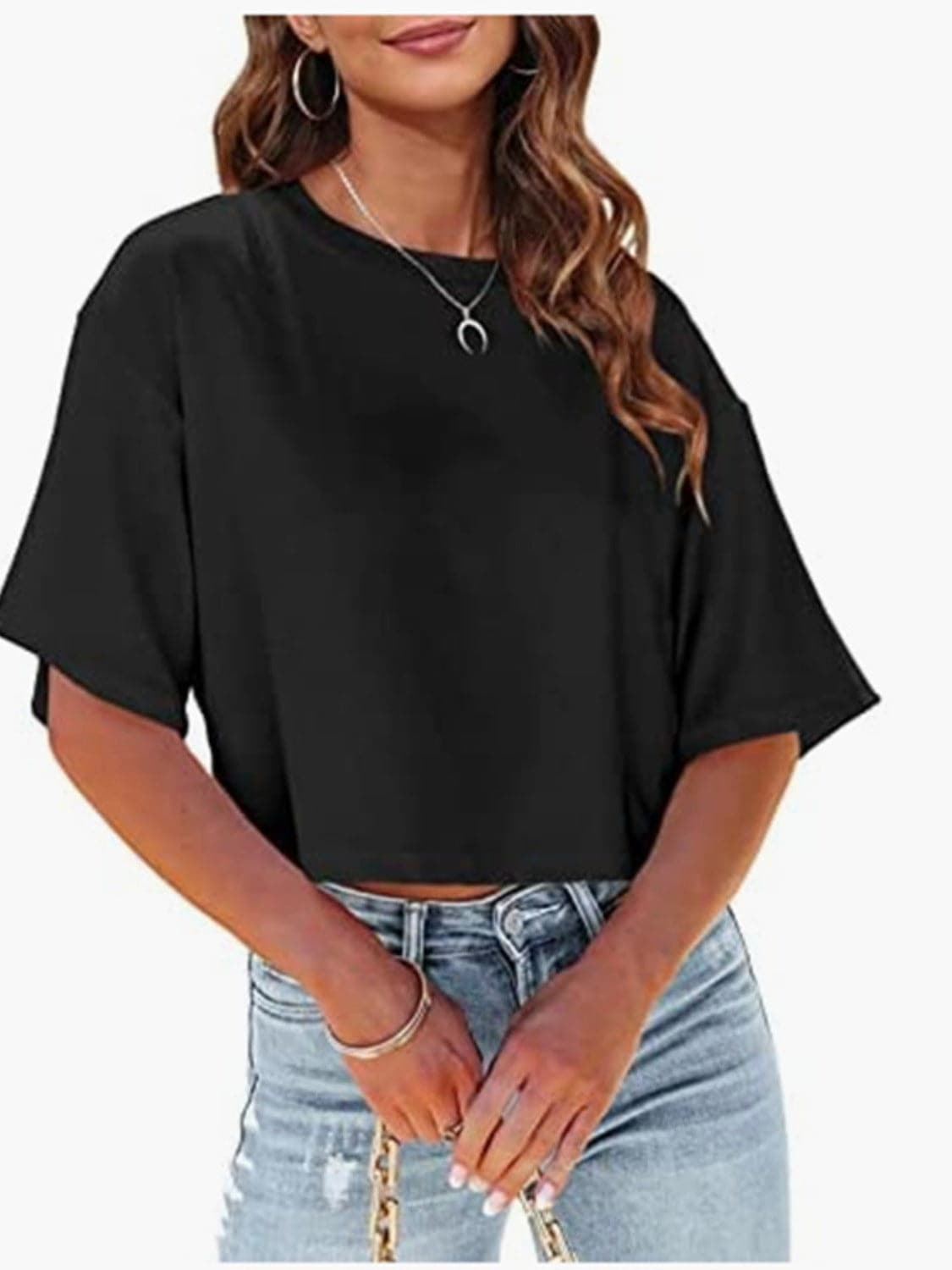 Round Neck Half Sleeve T-Shirt.