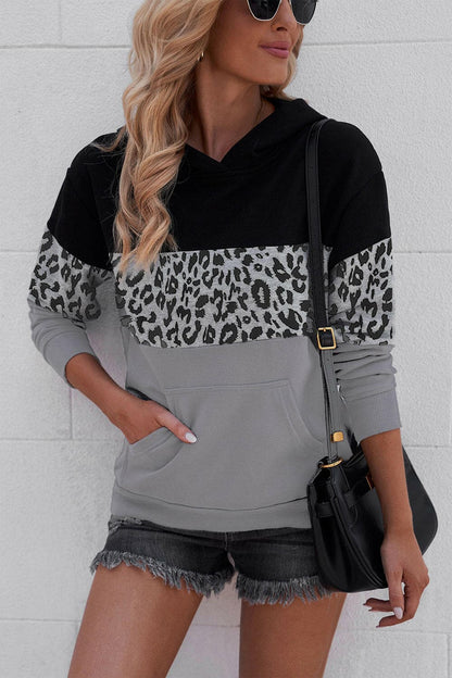 Color Block Dropped Shoulder Sweatshirt.