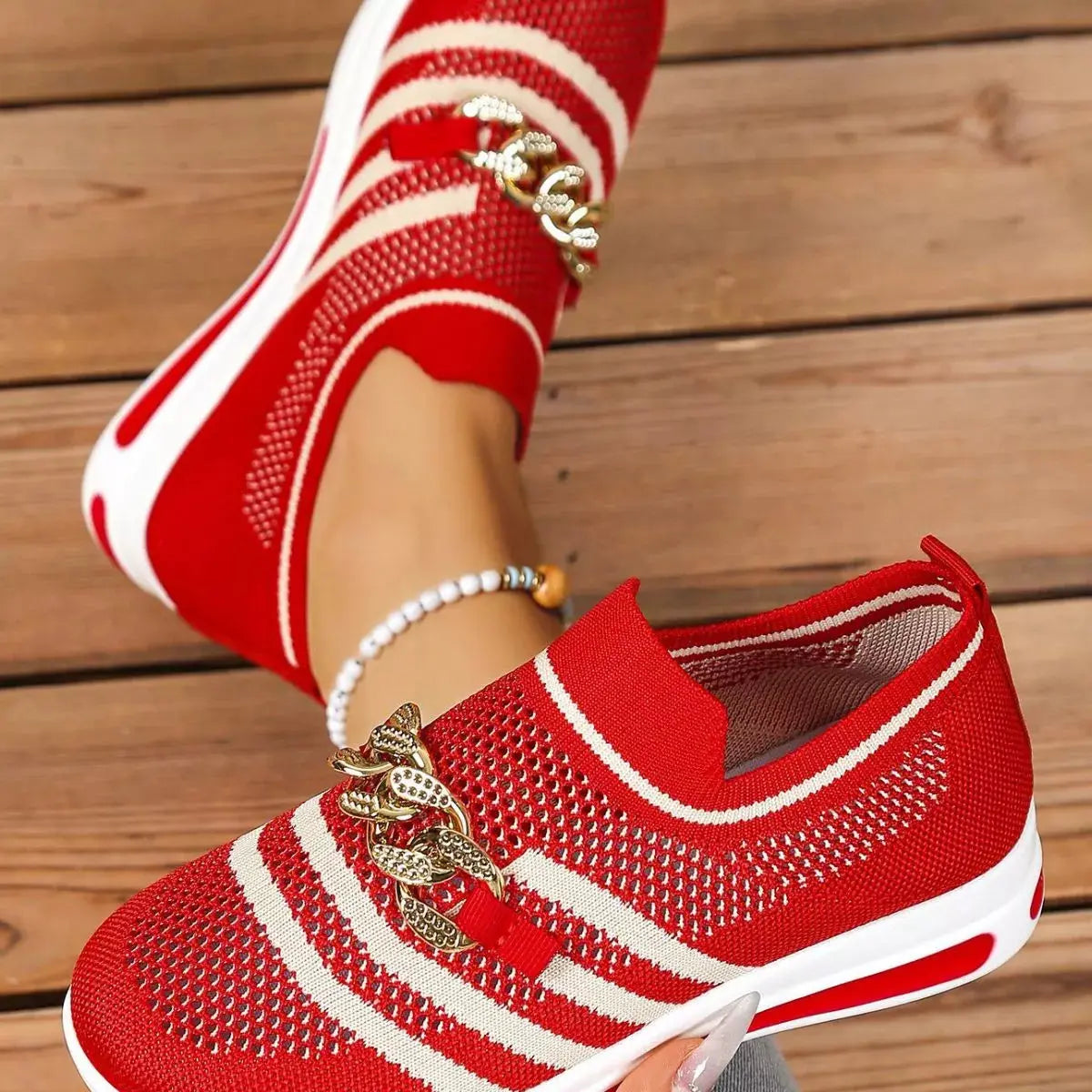Round Toe Mesh Slip-Ons Simply Love