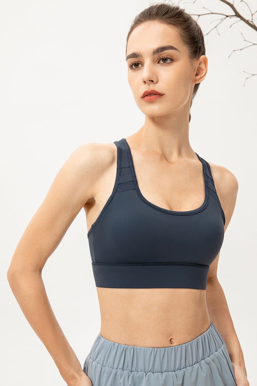 Scoop Neck Long Sports Bra.