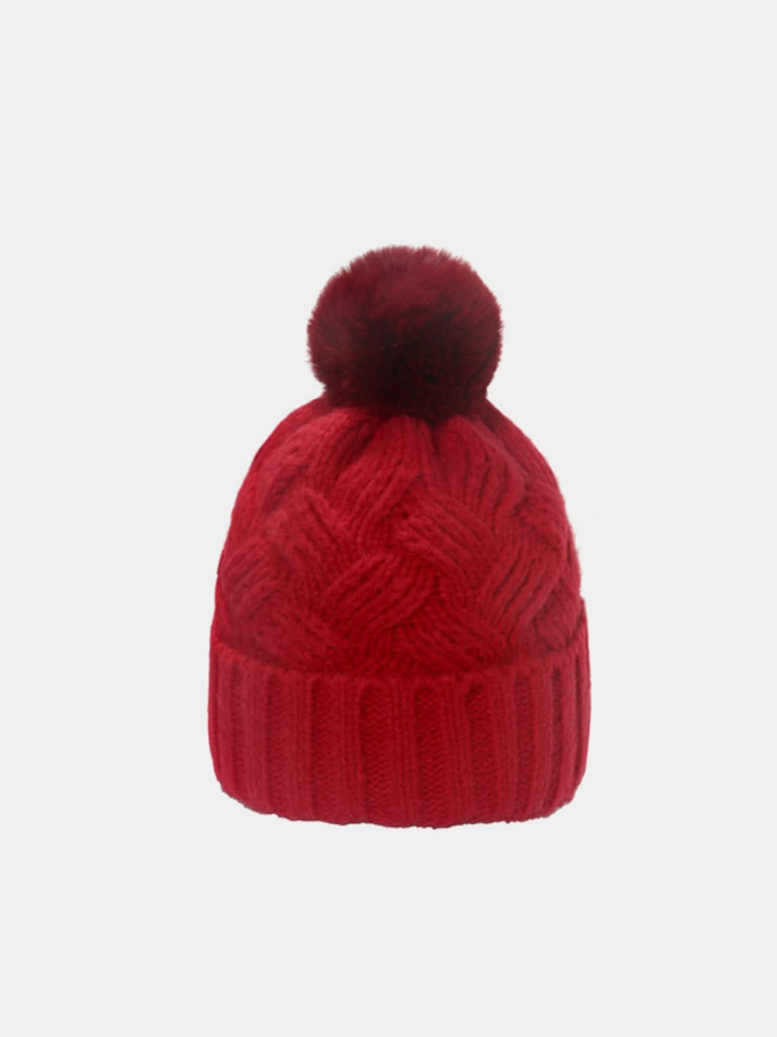 Cozy cable-knit beanie with roll rim