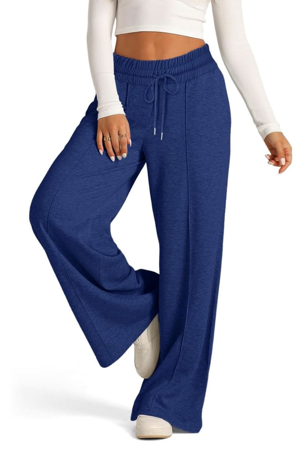 Effortlessly chic wide leg pants with drawstring waist