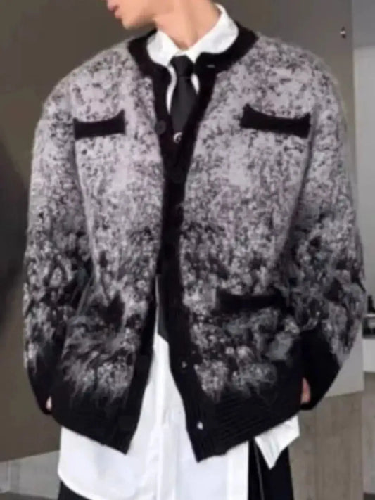 Men's Gradient Long Sleeve Cardigan Simply Love