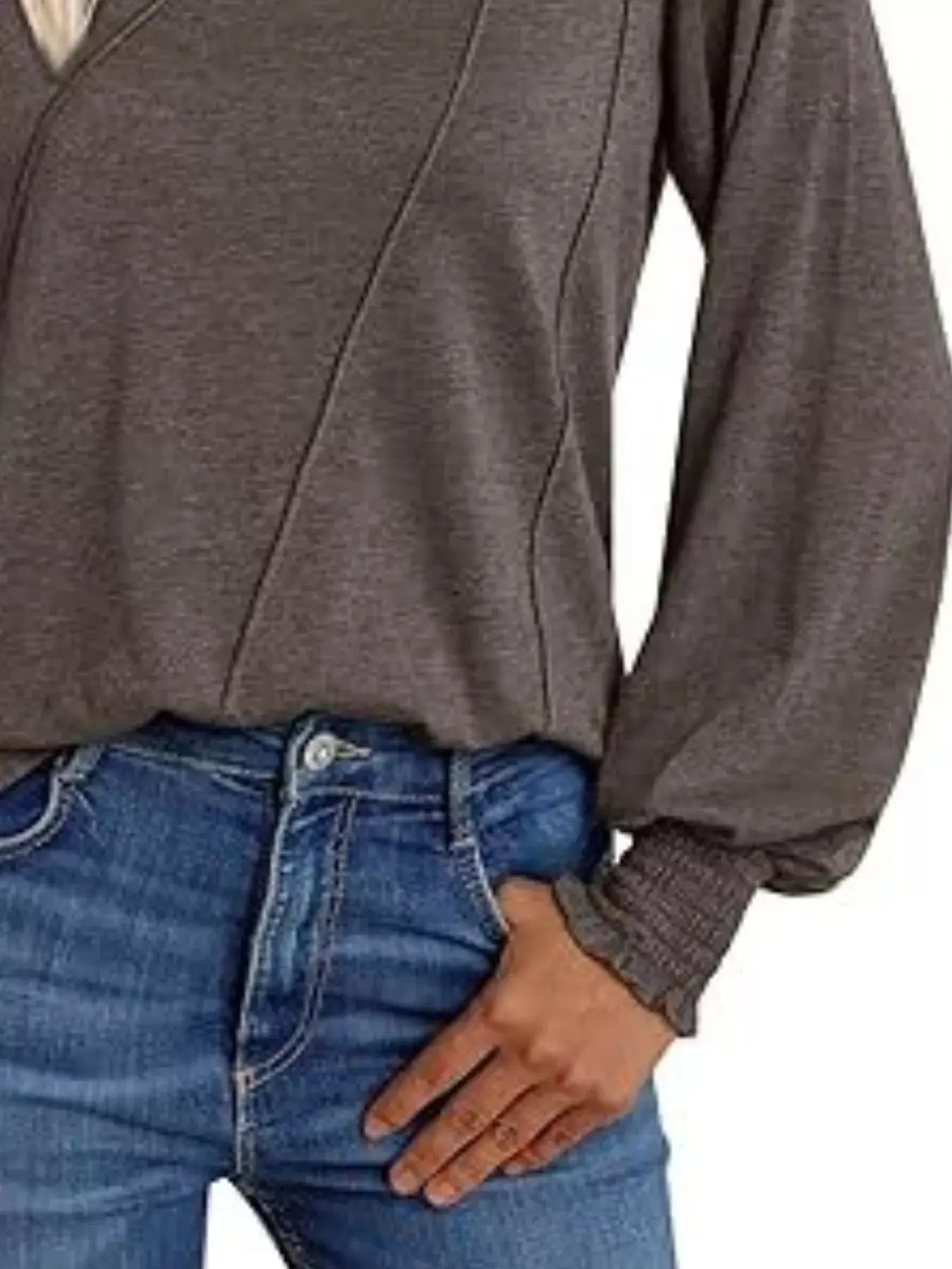 Round Neck Long Sleeve Top Simply Love