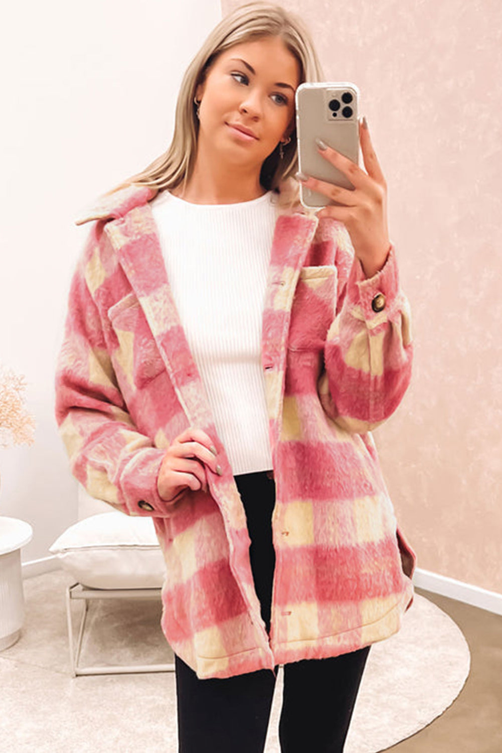 Everyday Plaid Jacket for Women