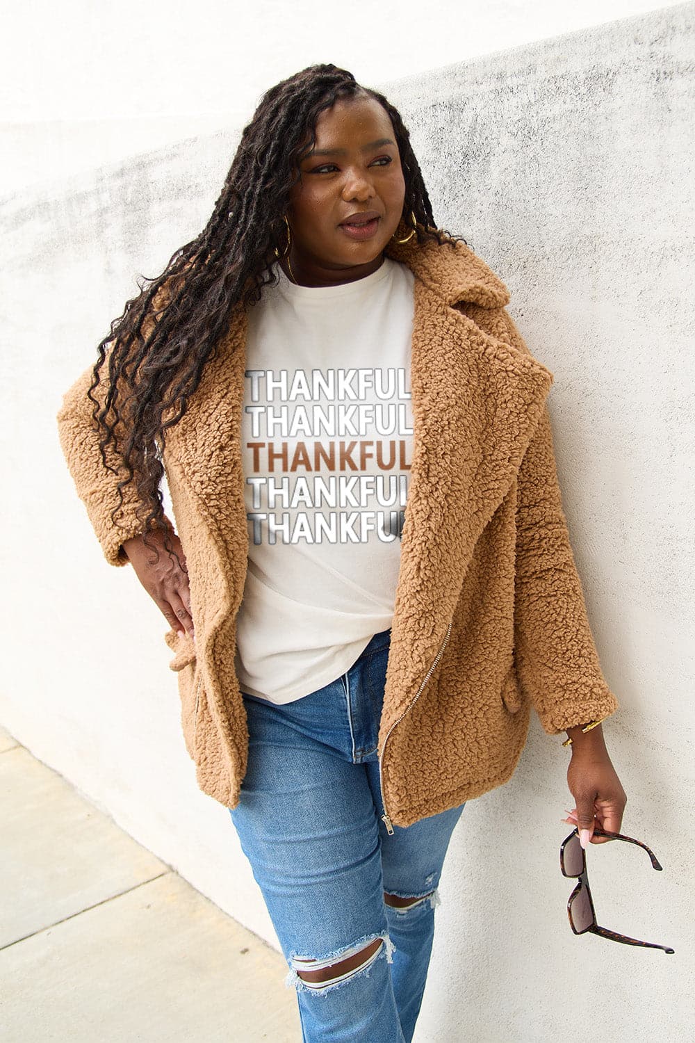 Simply Love Full Size THANKFUL Short Sleeve T-Shirt.