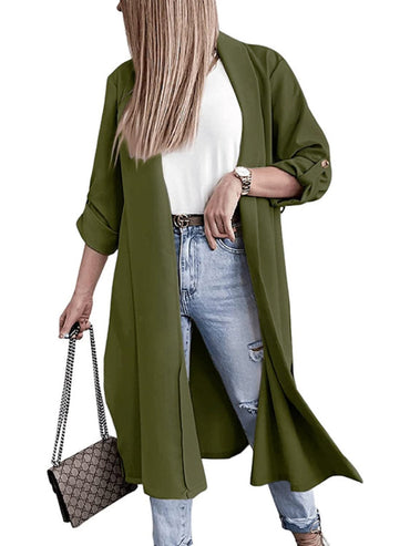 Chic open front trench coat