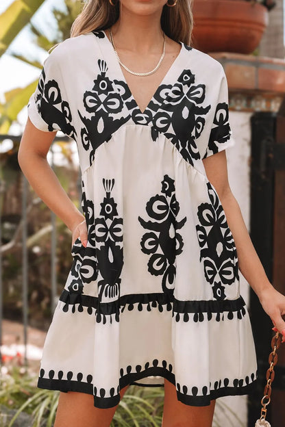 Simply Love: V-Neck Short Dress