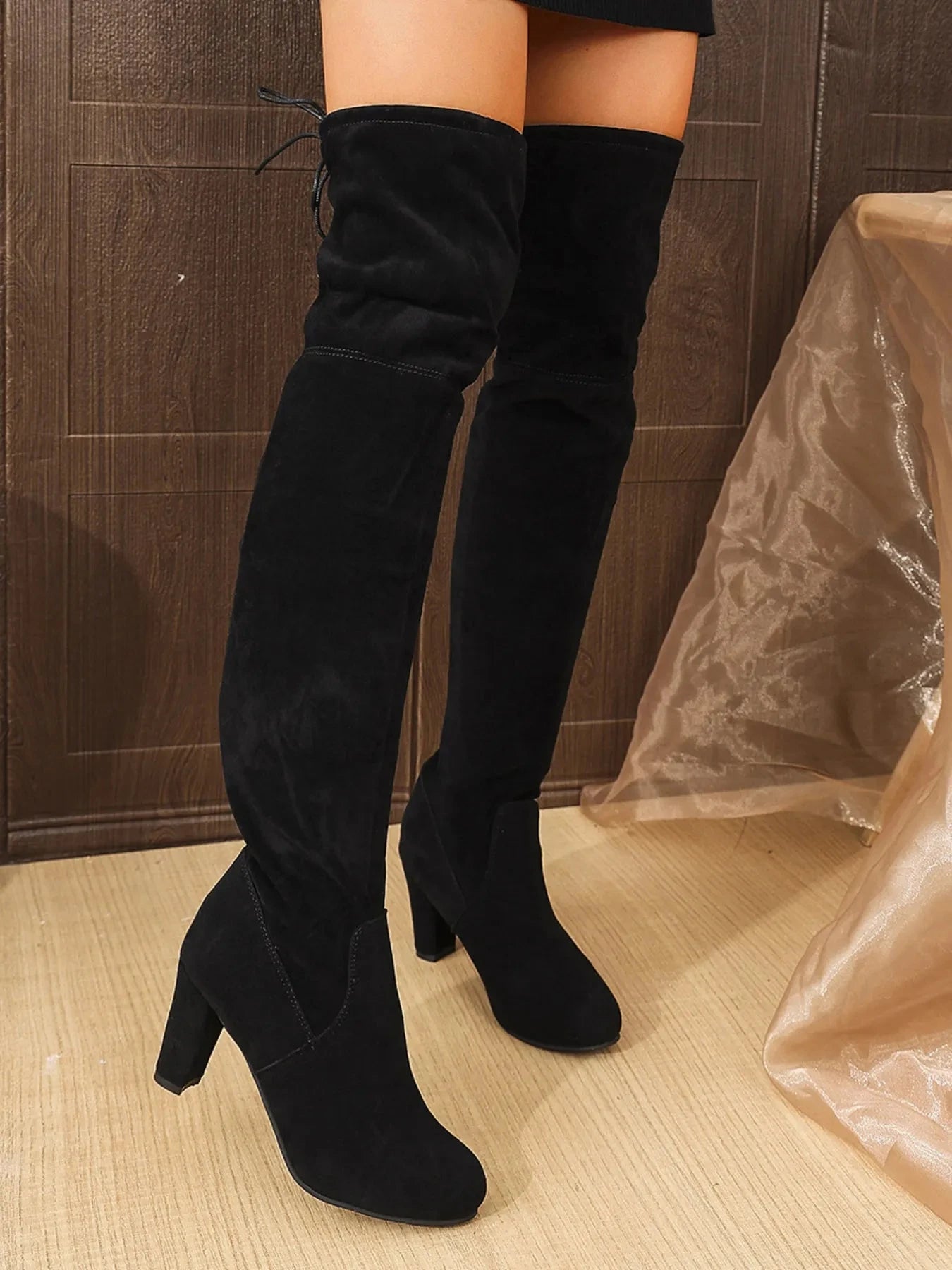 Suede Over-The-Knee High Heel Boots Coco’s Tee Boutique