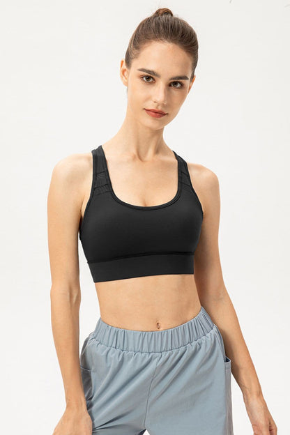 Scoop Neck Long Sports Bra.