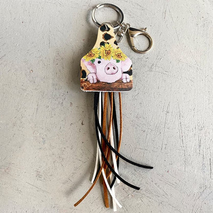 Chimney Shape Fringe Detail Key Chain.