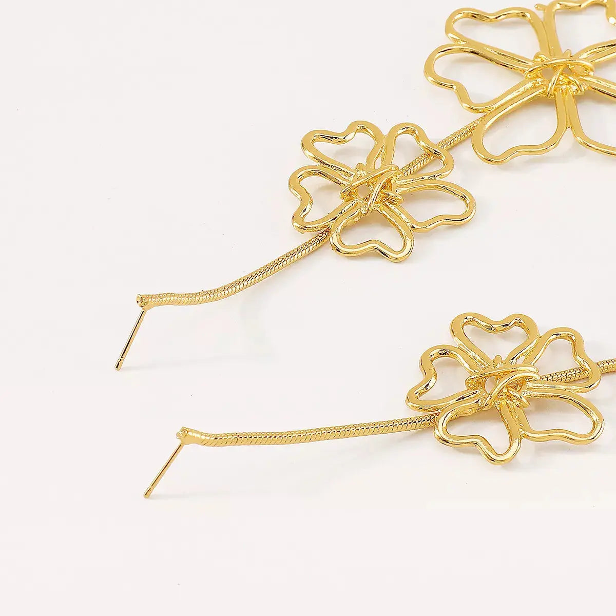 Alloy Flower Dangle Earrings Simply Love