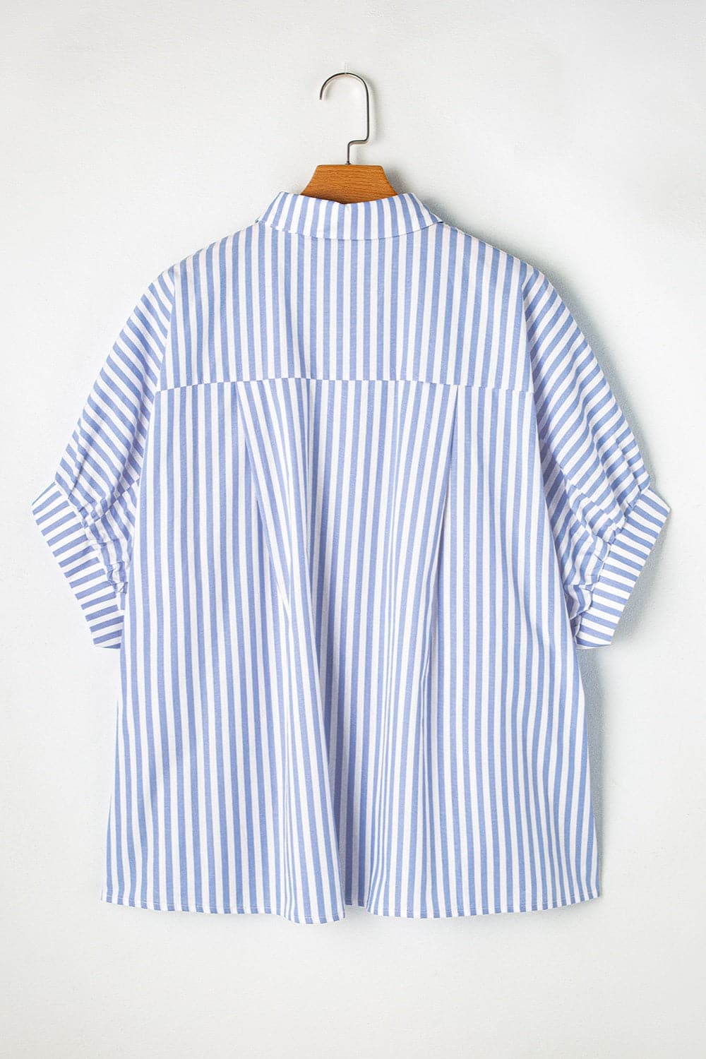 Striped Collared Neck Half Sleeve Shirt.