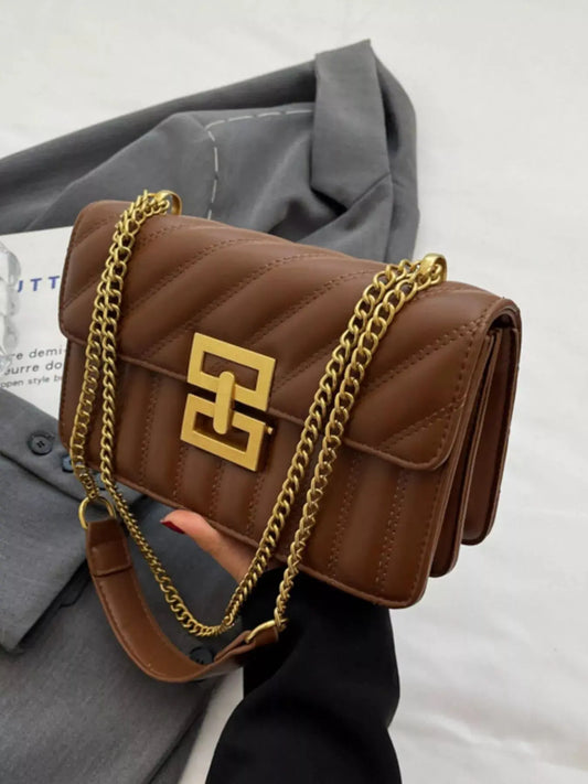 Quilted Flap Chain Shoulder Bag Simply Love