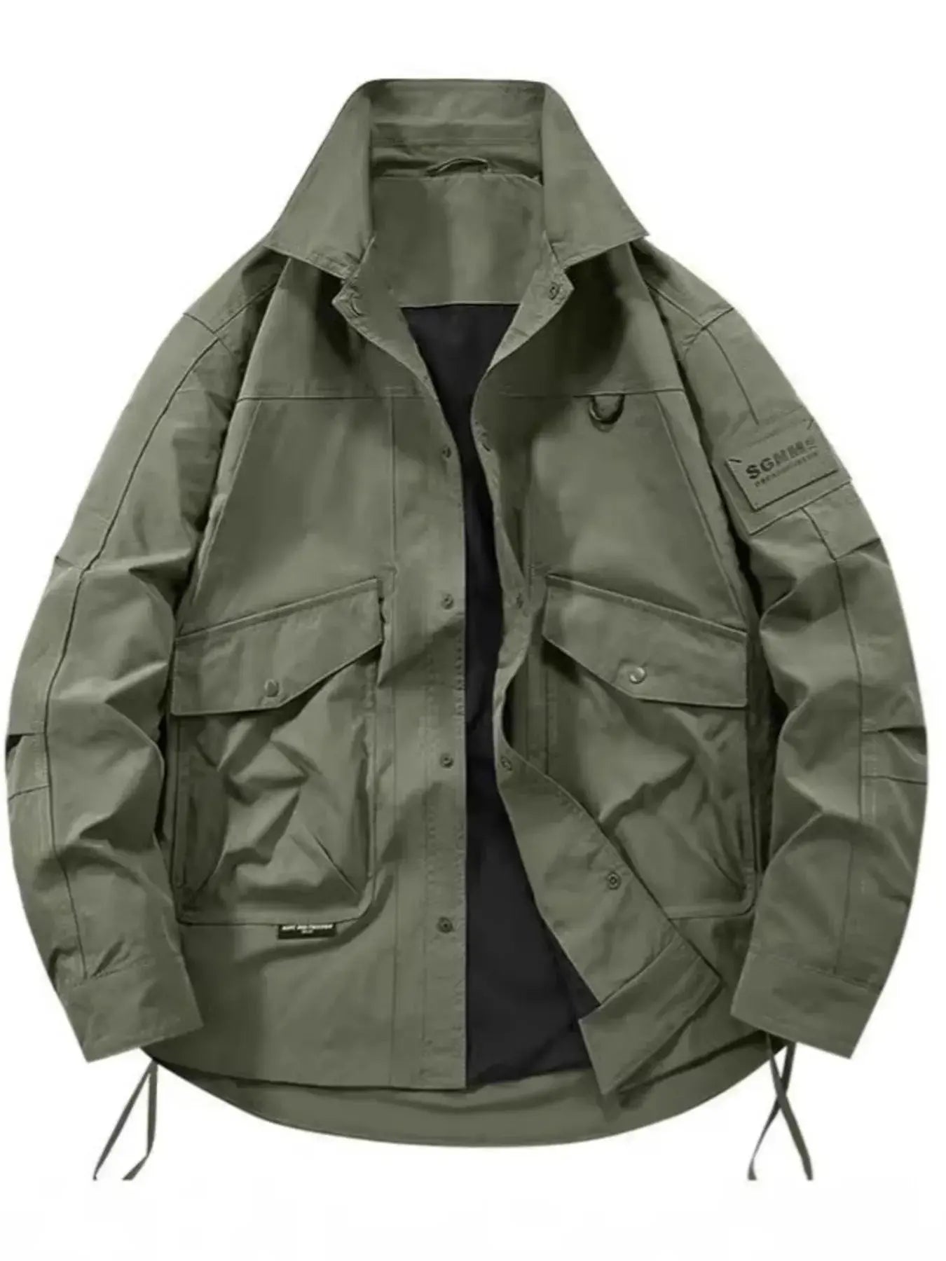 Plus Size Men's Urban Style Cargo Jacket With Oversized Fit In Orange Simply Love