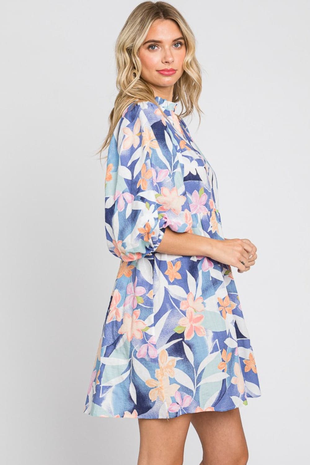 GeeGee Floral Print Mini Dress.