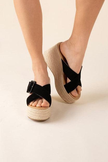 Manta Espadrille Platform Slides.