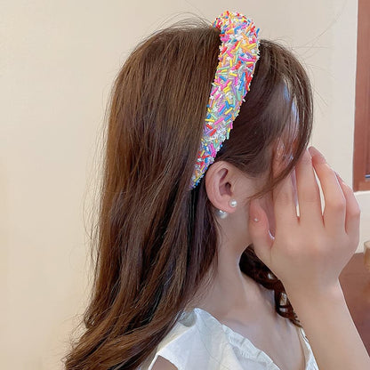 Acrylic Contrast Wide Headband.