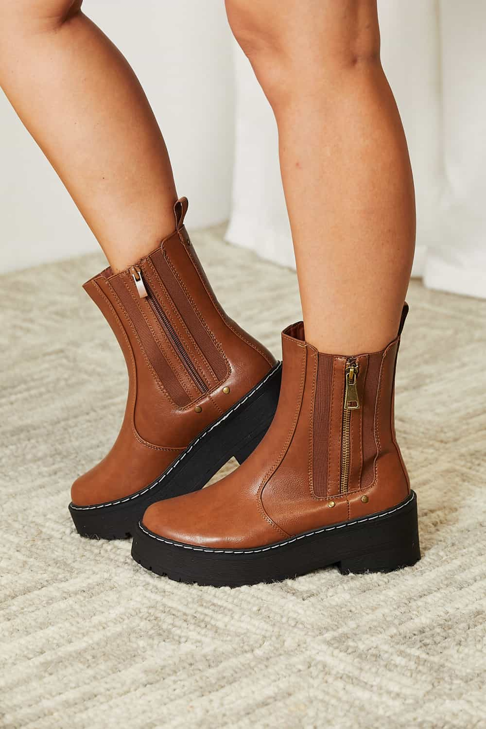 Forever Link Side Zip Platform Boots.