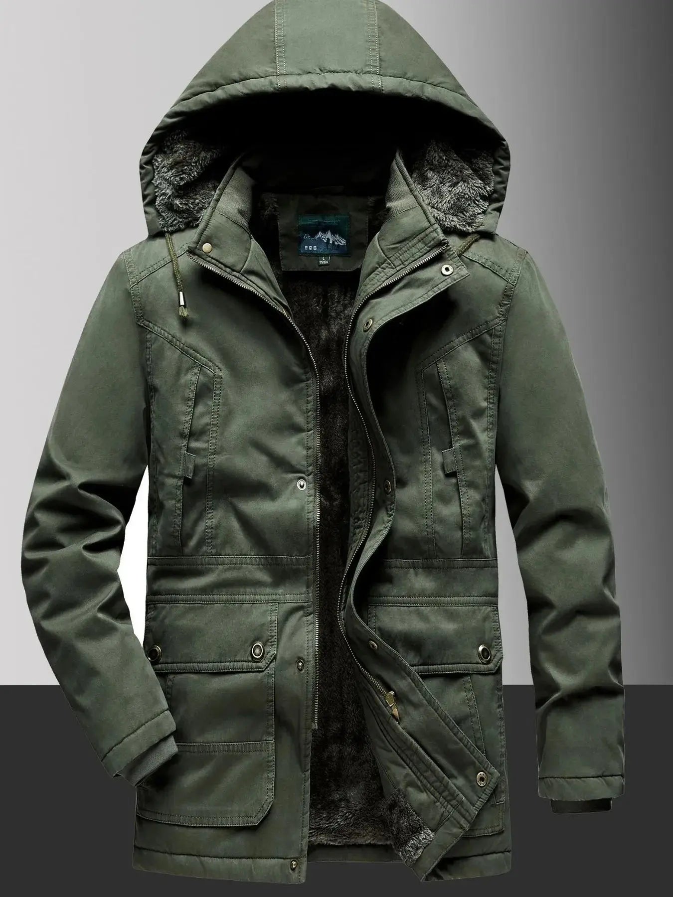 Men's Plus Size Fleece Lined Hooded Winter Coat Simply Love