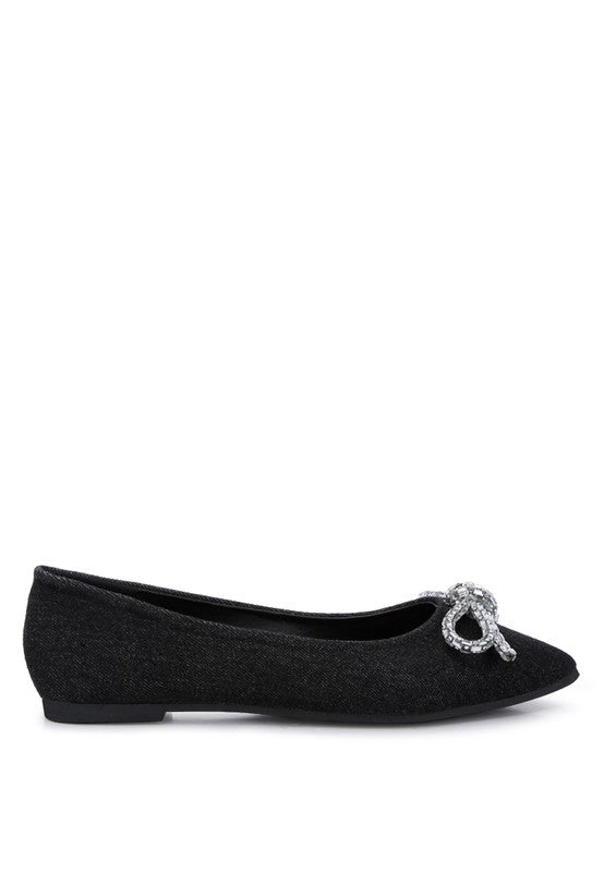 Ellerby embellished bow ballet flats