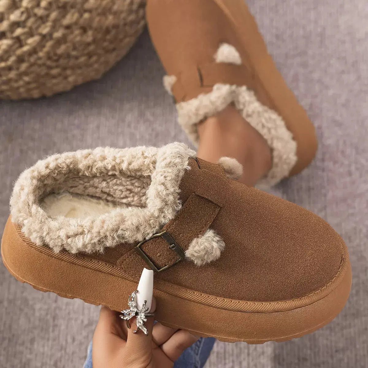 Round Toe Platform Slippers Simply Love