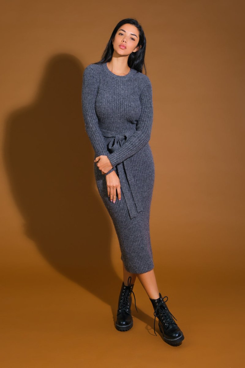BE GOOD TO ME SWEATER MIDI DRESS - Love Salve