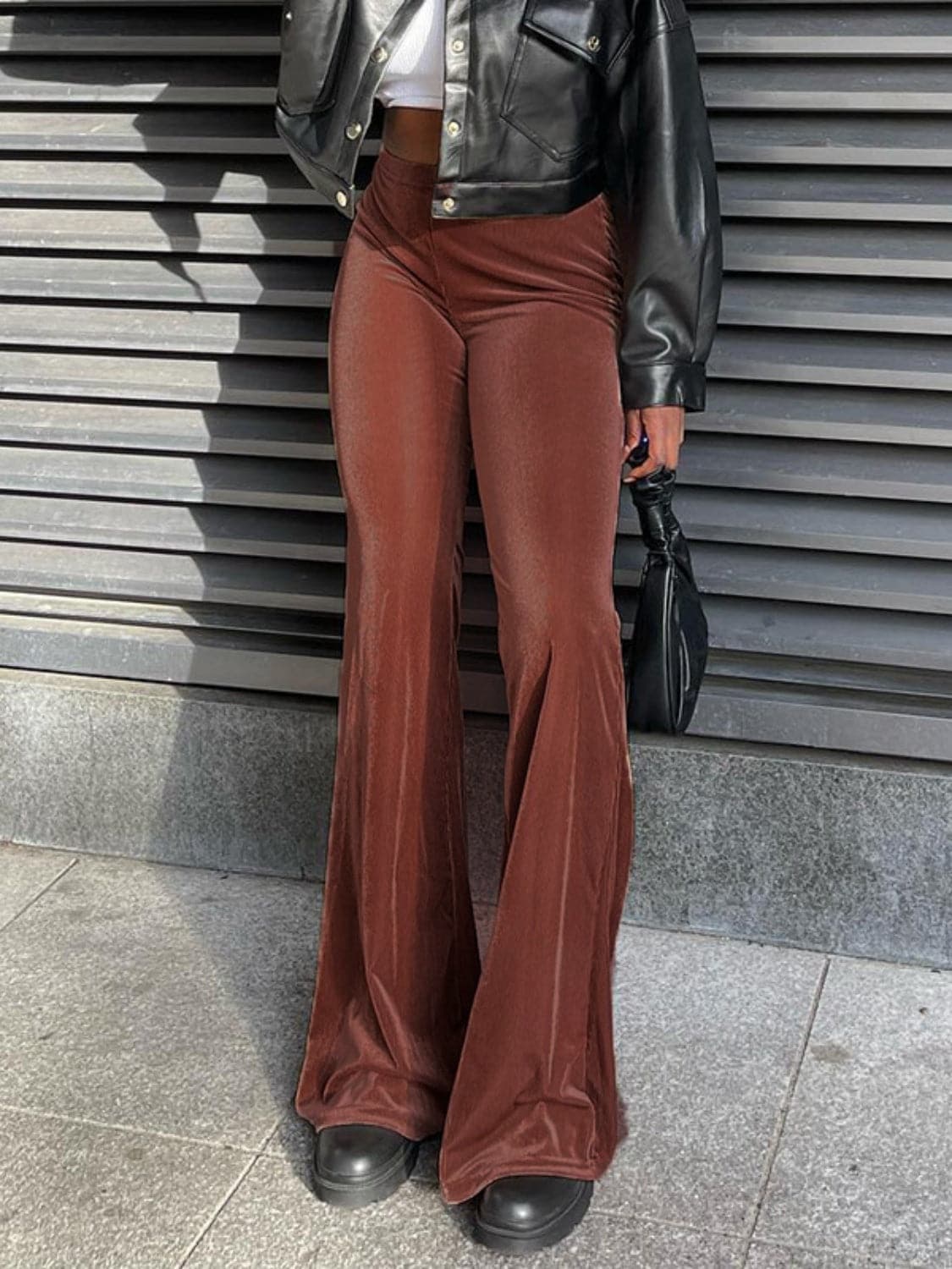 High Waist Flare Pants.