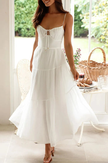 Whimsical Breeze Smocked Cami Maxi Dress