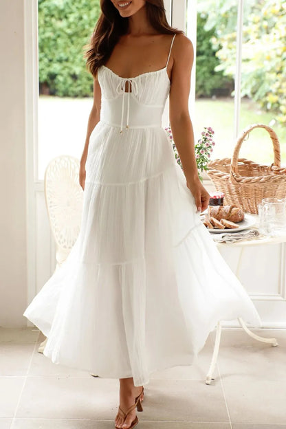 Whimsical Breeze Smocked Cami Maxi Dress