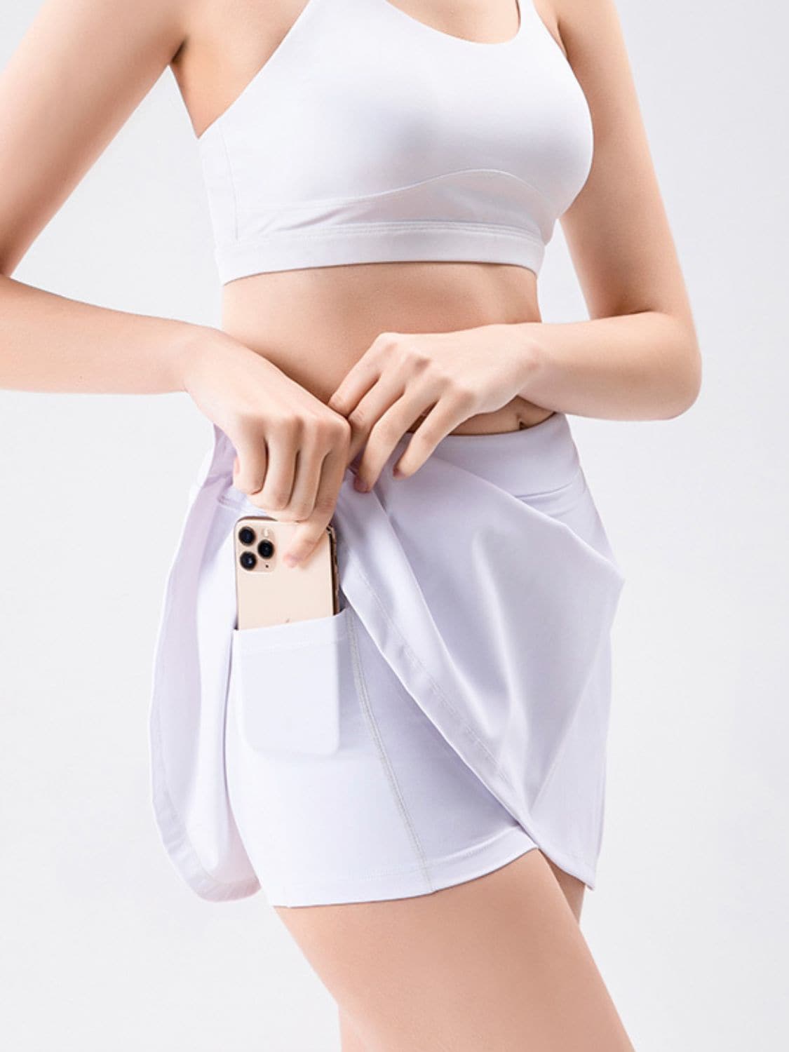 High Waist Active Skort with Pockets.