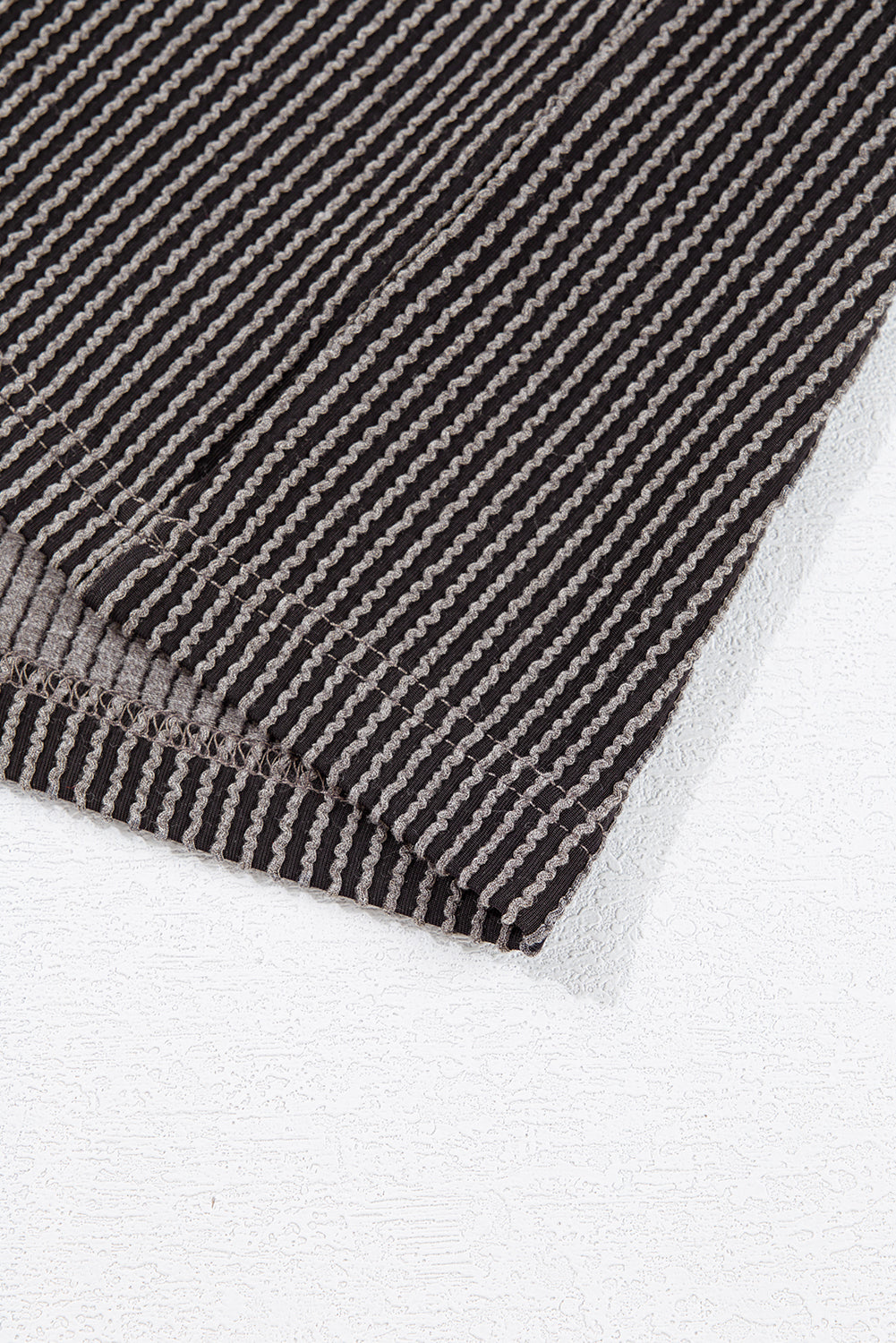 Carbon Grey Corded V Neck Plus Size T Shirt Dress With Pockets Dear-Lover Dropshipping