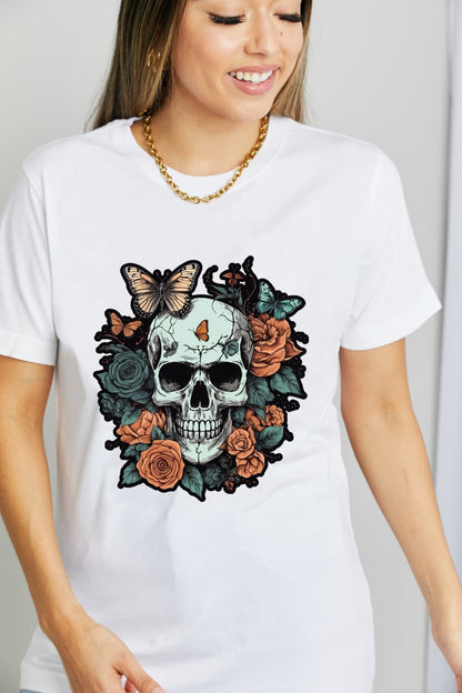 Simply Love skull graphic tee