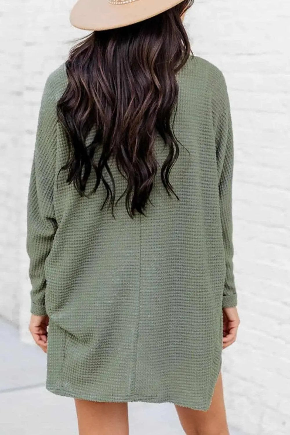 Cozy open-front cardigan with pockets - Love Salve 