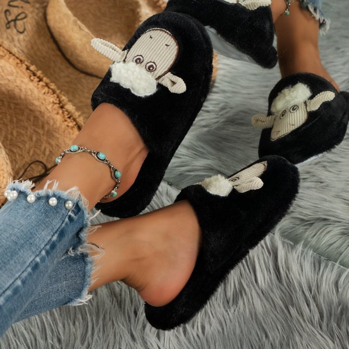 Cozy cotton sheep slippers - ultimate comfort