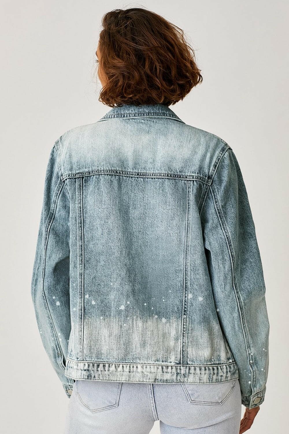 RISEN Button Up Ombre Washed Jacket.