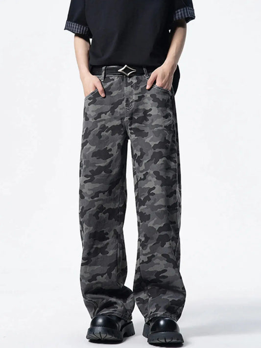 Men's Camo Wide-Leg Pants Simply Love