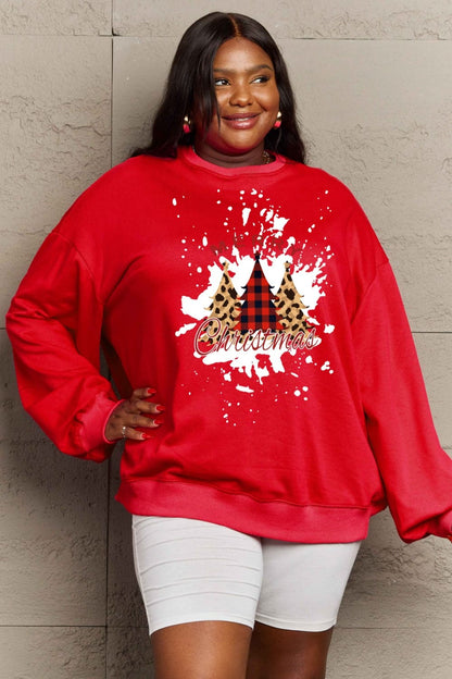 Simply Love Full Size MERRY CHRISTMAS Graphic Sweatshirt.