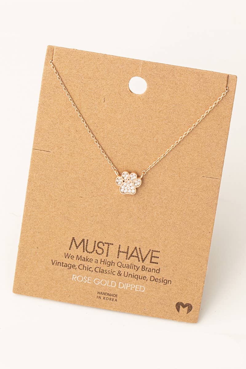 Pawsitively Chic Dog Paw Print Necklace Coco’s Tee Boutique