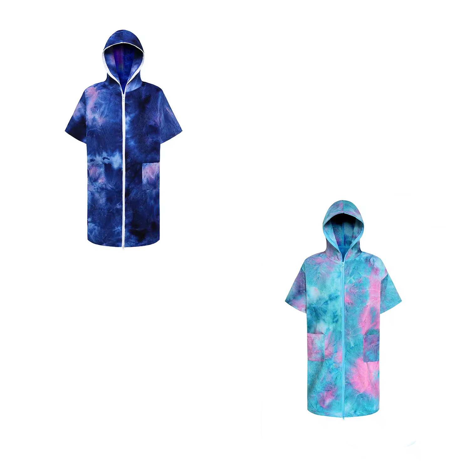 Terry Cloth Zip Beach Towel Tie Dye MM