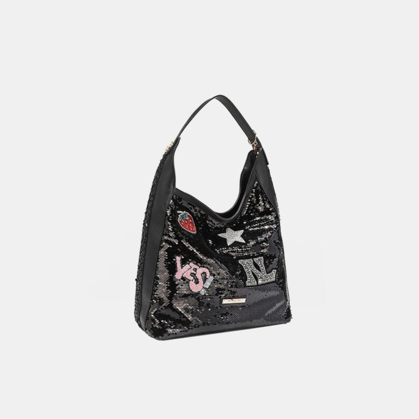 Sparkling sequin patch shoulder bag by Nicole Lee USA